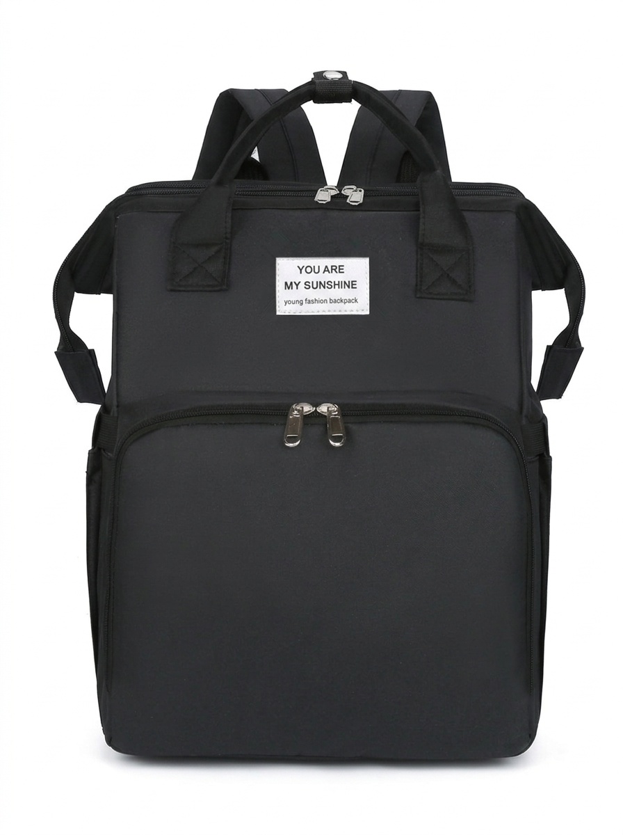 Mochila cambiador 2 en 1 con moisés portátil, cambiador, bolsillos térmicos y puerto de carga USB.