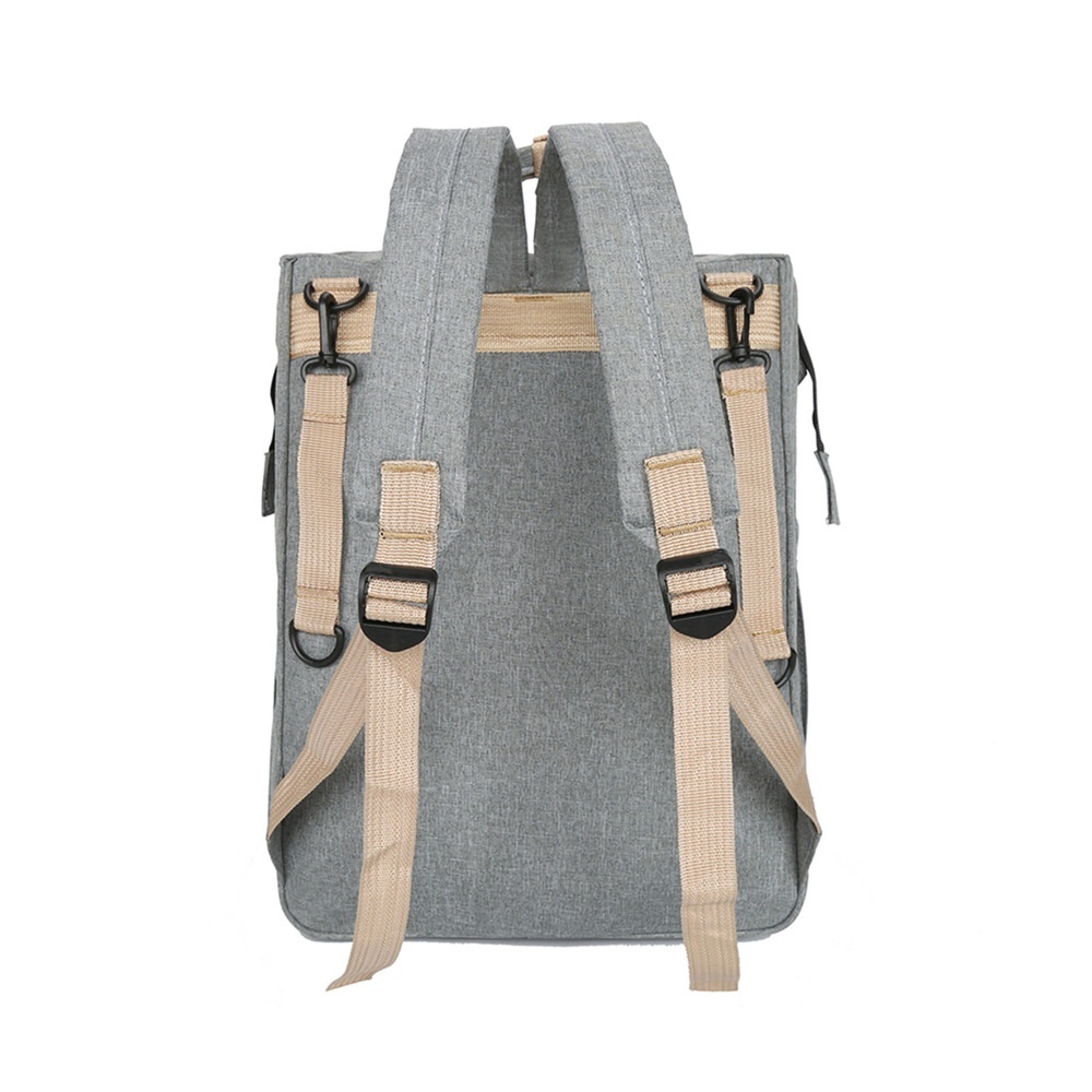 Mochila cambiador 2 en 1 con moisés portátil, cambiador, bolsillos térmicos y puerto de carga USB.