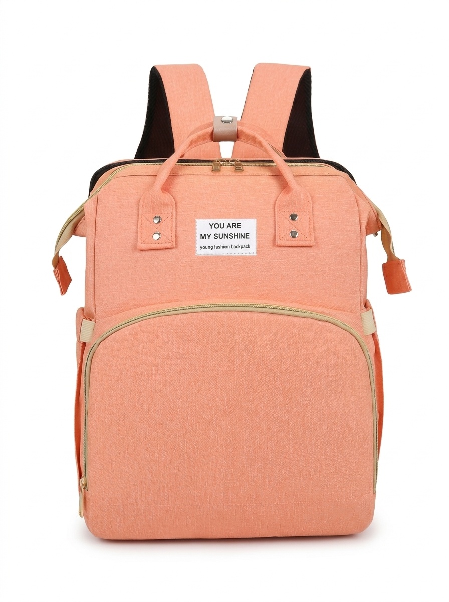 Mochila cambiador 2 en 1 con moisés portátil, cambiador, bolsillos térmicos y puerto de carga USB.