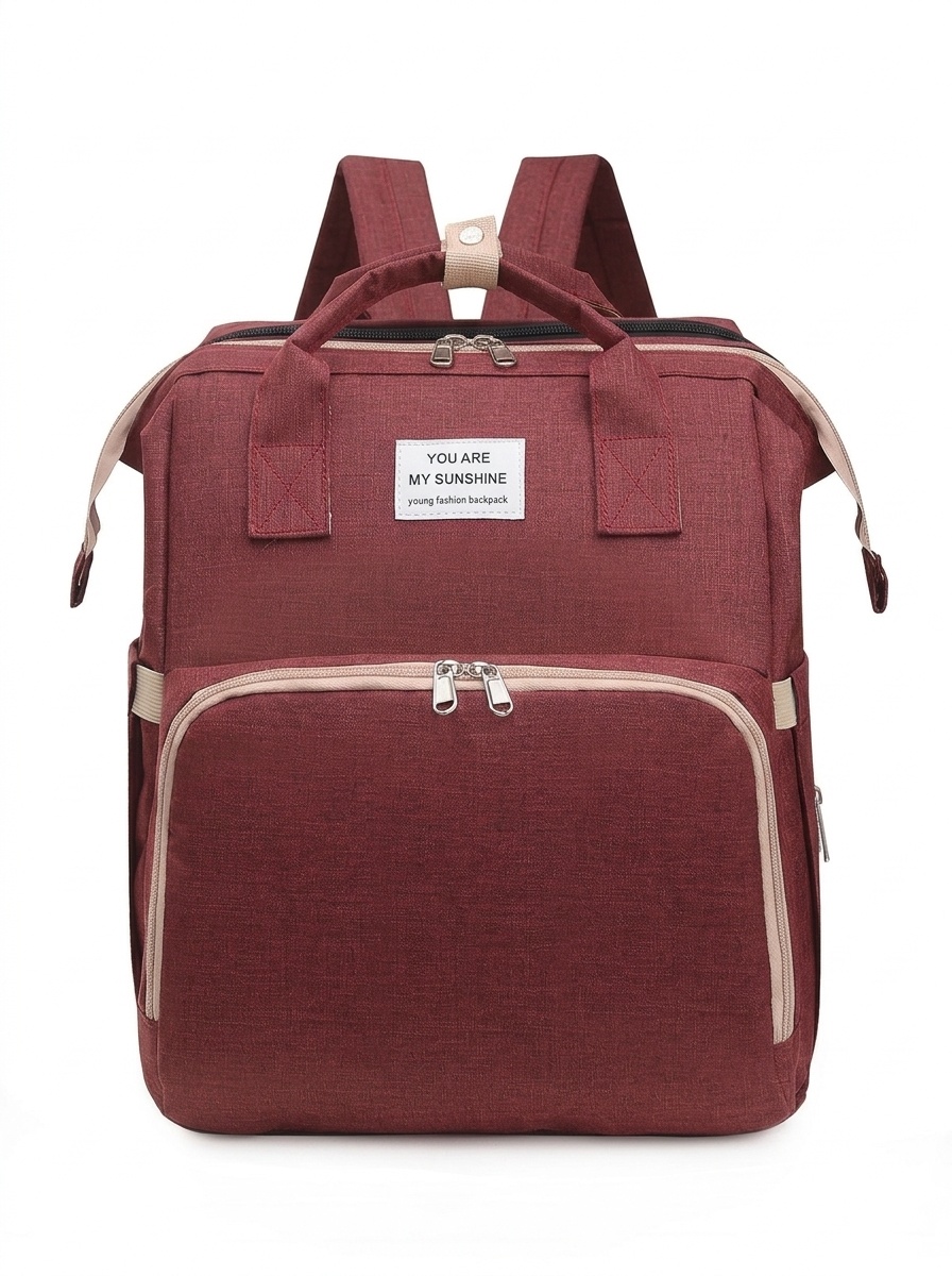 Mochila cambiador 2 en 1 con moisés portátil, cambiador, bolsillos térmicos y puerto de carga USB.