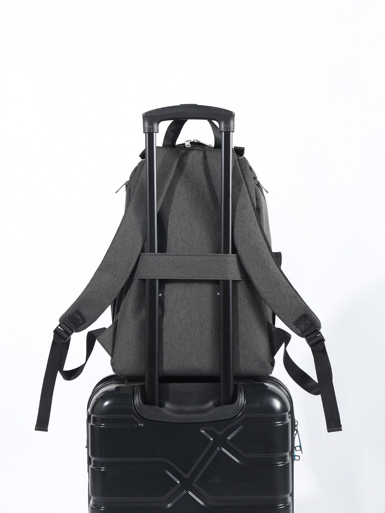 Mochila cambiador de gran capacidad, impermeable, de tela Oxford, ideal para viajes, con puerto USB, bolsillos térmicos para biberones y correas para cochecito.