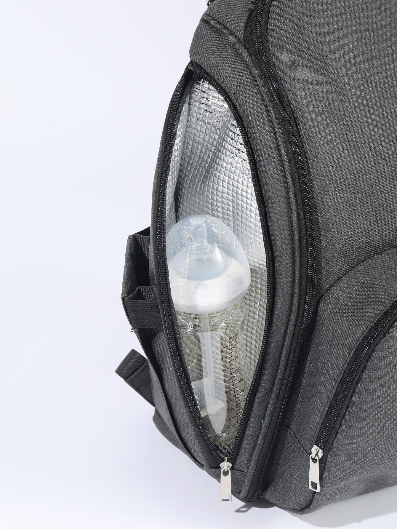 Mochila cambiador de gran capacidad, impermeable, de tela Oxford, ideal para viajes, con puerto USB, bolsillos térmicos para biberones y correas para cochecito.