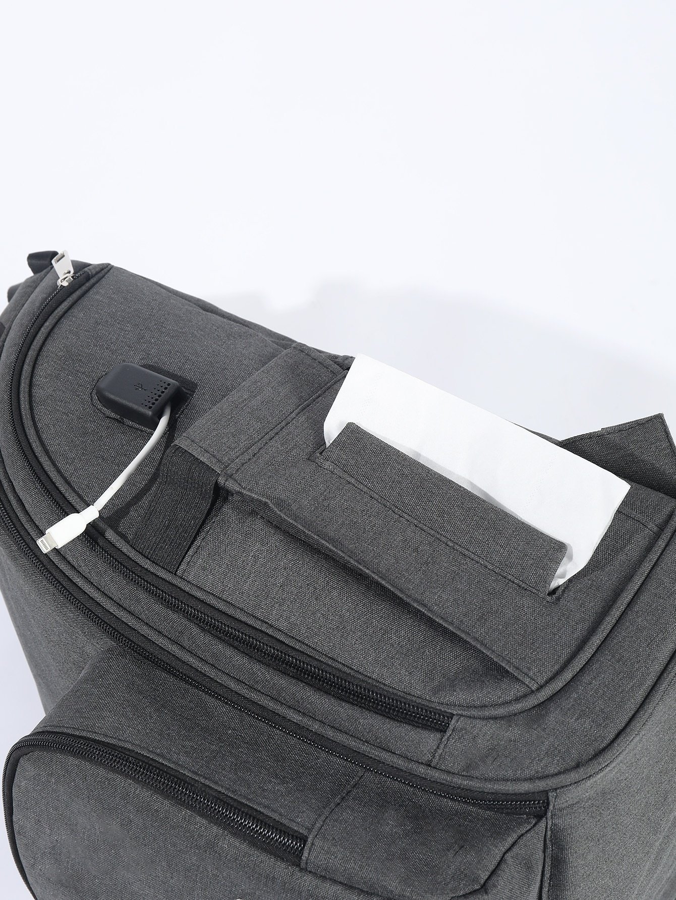 Mochila cambiador de gran capacidad, impermeable, de tela Oxford, ideal para viajes, con puerto USB, bolsillos térmicos para biberones y correas para cochecito.