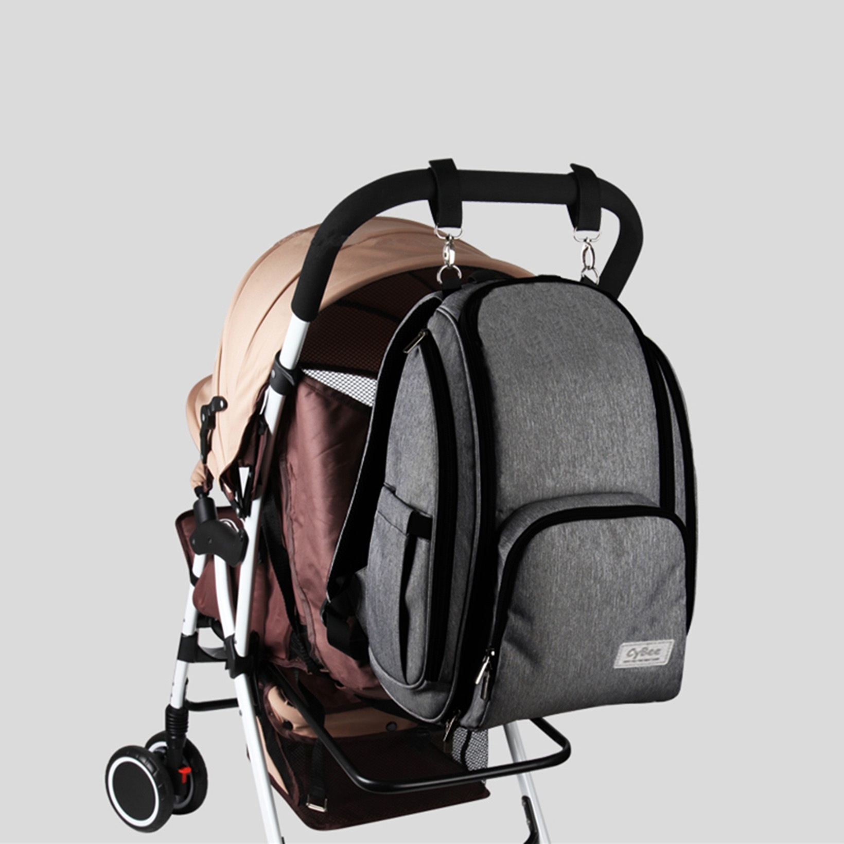 Mochila cambiador de gran capacidad, impermeable, de tela Oxford, ideal para viajes, con puerto USB, bolsillos térmicos para biberones y correas para cochecito.