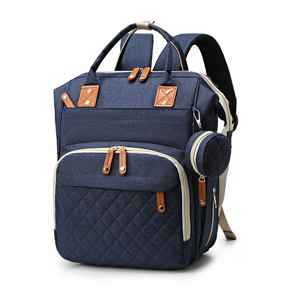 Mochila cambiador multifuncional, bolsa de pañales de viaje para bebé con puerto de carga USB, bolsillos térmicos y correas para cochecito.