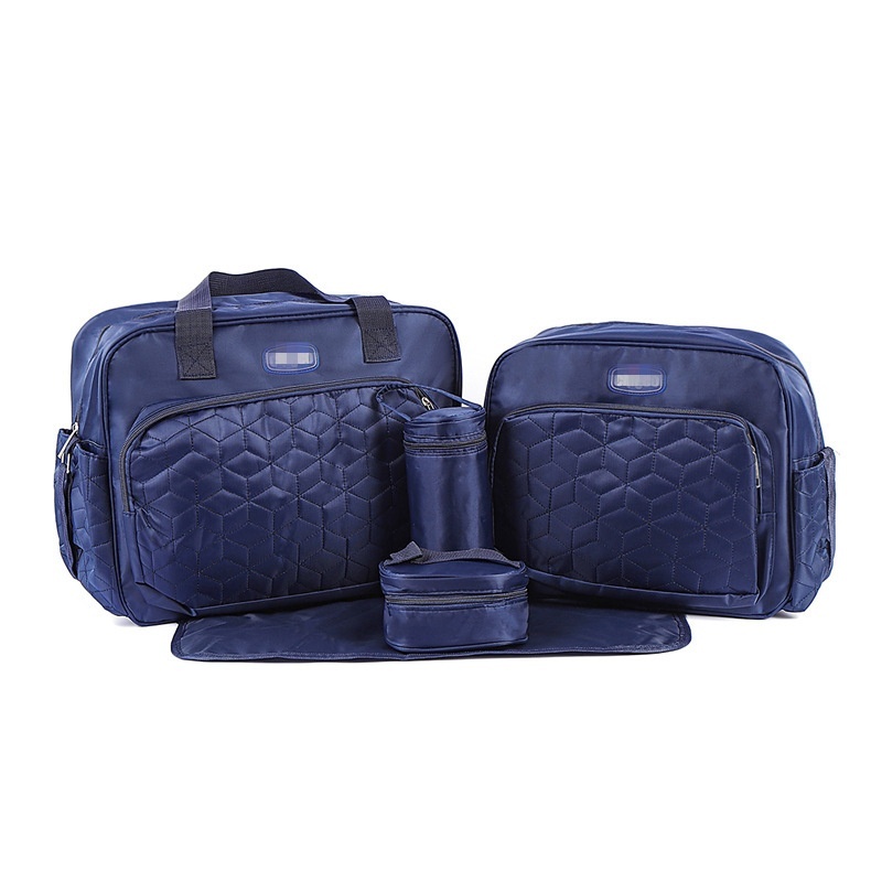 Set borsa fasciatoio 5 in 1, borsa a tracolla multifunzione per mamma con borsa grande, borsa piccola, porta biberon, marsupio e fasciatoio.