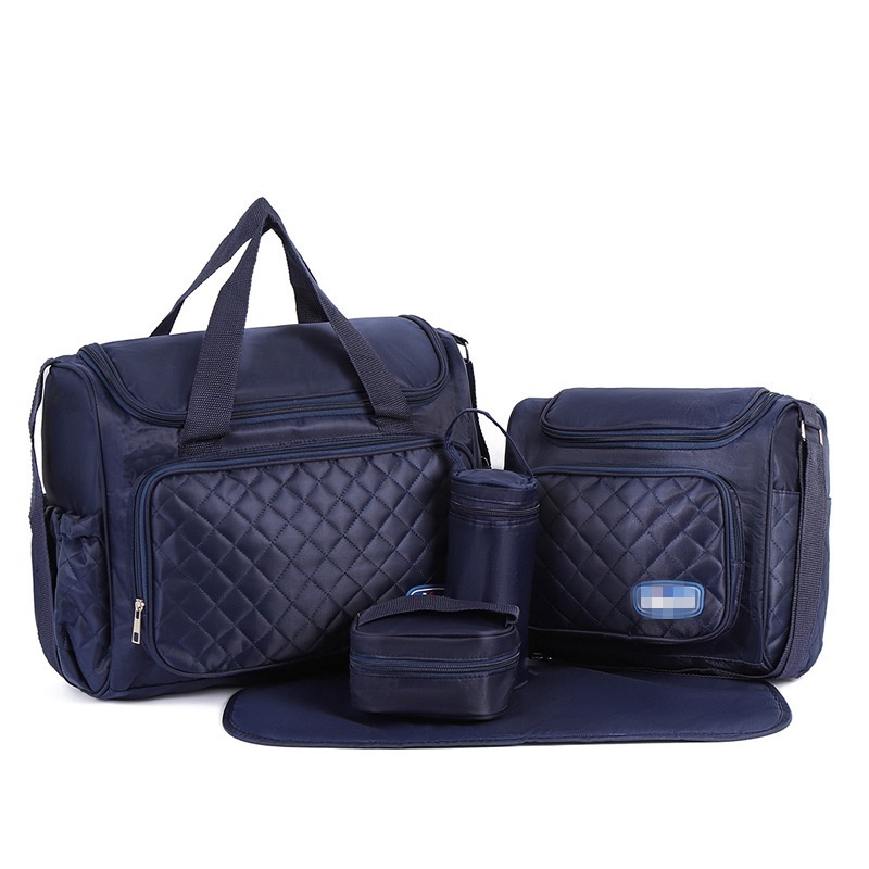 Set borsa fasciatoio 5 in 1, borsa a tracolla multifunzione per mamma con borsa grande, borsa piccola, porta biberon, marsupio e fasciatoio.