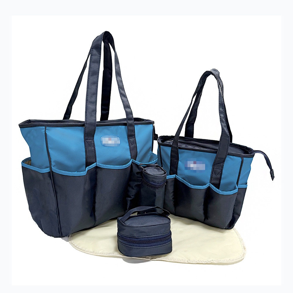 Set borsa fasciatoio 5 in 1, borsa a tracolla multifunzione per mamma con borsa grande, borsa piccola, porta biberon, marsupio e fasciatoio.