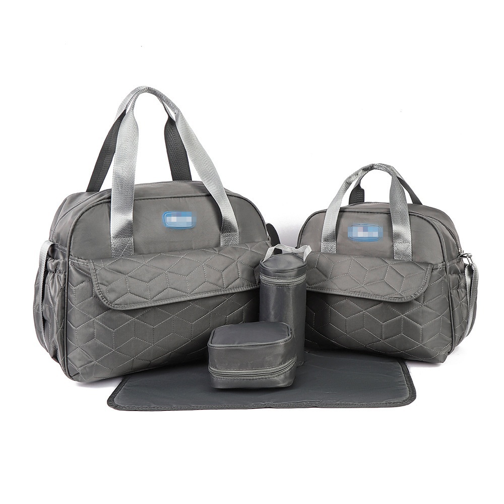 Set borsa fasciatoio 5 in 1, borsa a tracolla multifunzione per mamma con borsa grande, borsa piccola, porta biberon, marsupio e fasciatoio.