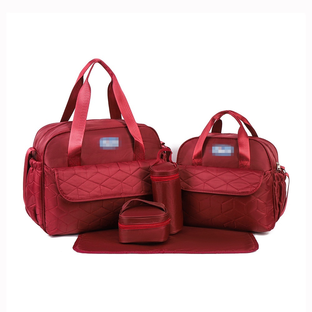 Set borsa fasciatoio 5 in 1, borsa a tracolla multifunzione per mamma con borsa grande, borsa piccola, porta biberon, marsupio e fasciatoio.