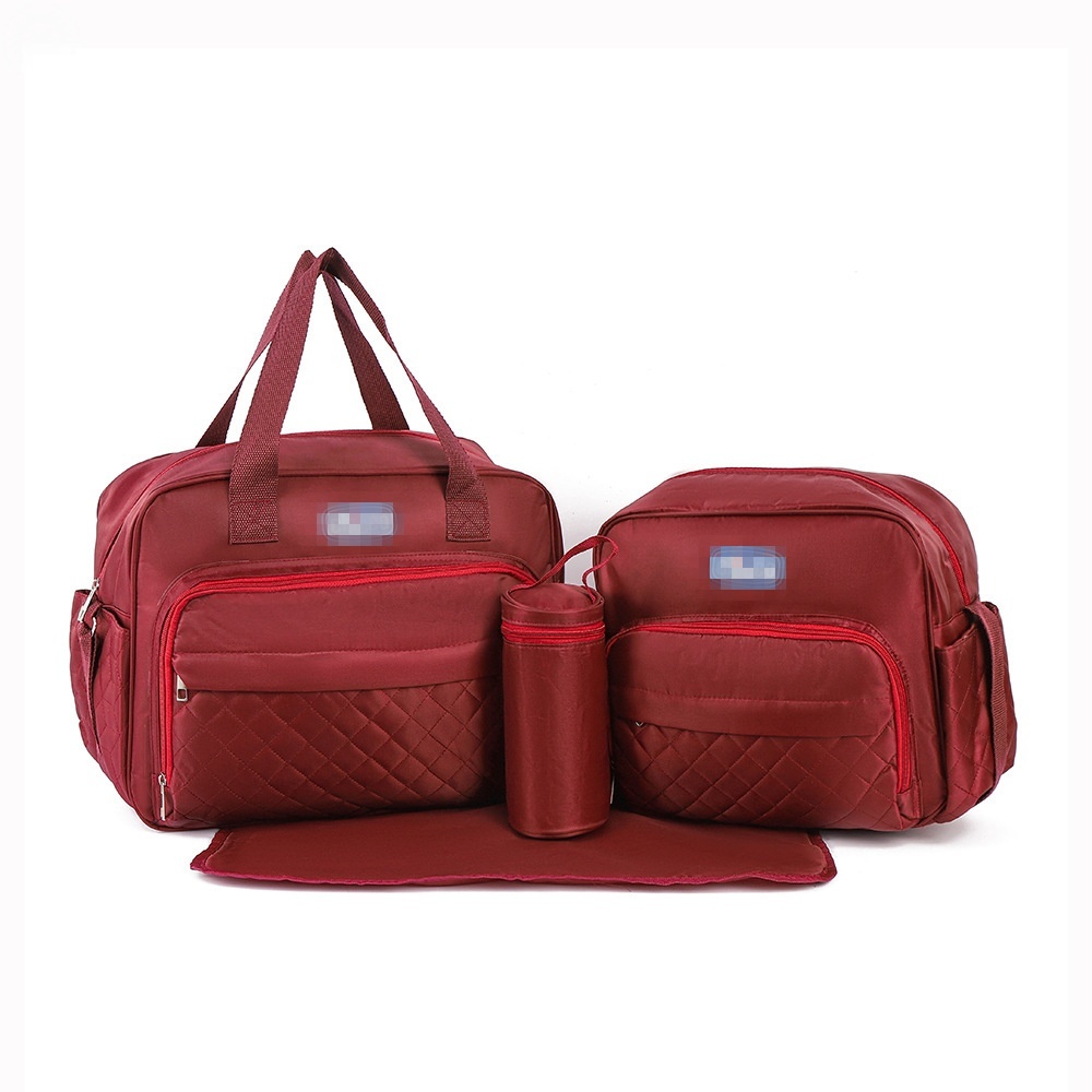Set borsa fasciatoio 5 in 1, borsa a tracolla multifunzione per mamma con borsa grande, borsa piccola, porta biberon, marsupio e fasciatoio.
