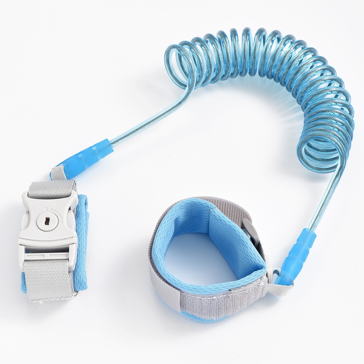 Correa de seguridad antipérdida para niños pequeños, pulsera transpirable con cierre y alambre de acero elástico en espiral para la seguridad infantil.
