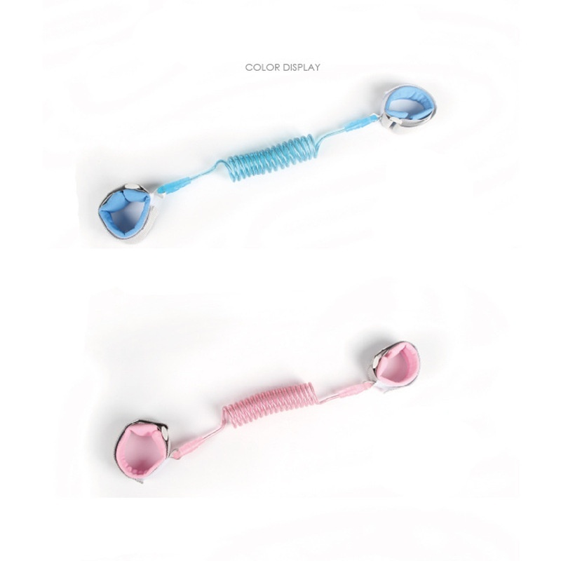 Correa de seguridad antipérdida para niños pequeños, pulsera transpirable con cierre y alambre de acero elástico en espiral para la seguridad infantil.