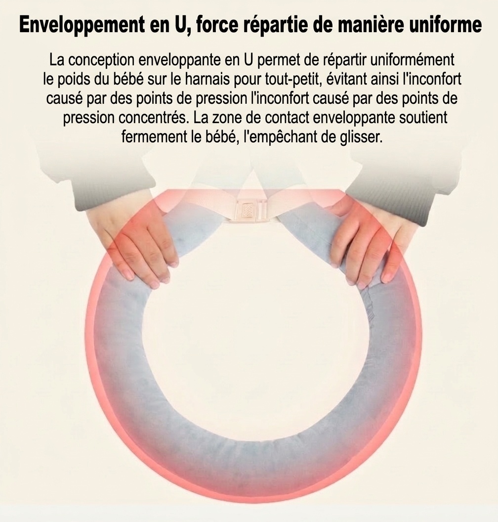 Harnais de marche pour bébé, trotteur portatif et respirant avec sangles de sécurité réglables pour les tout-petits apprenant à marcher.