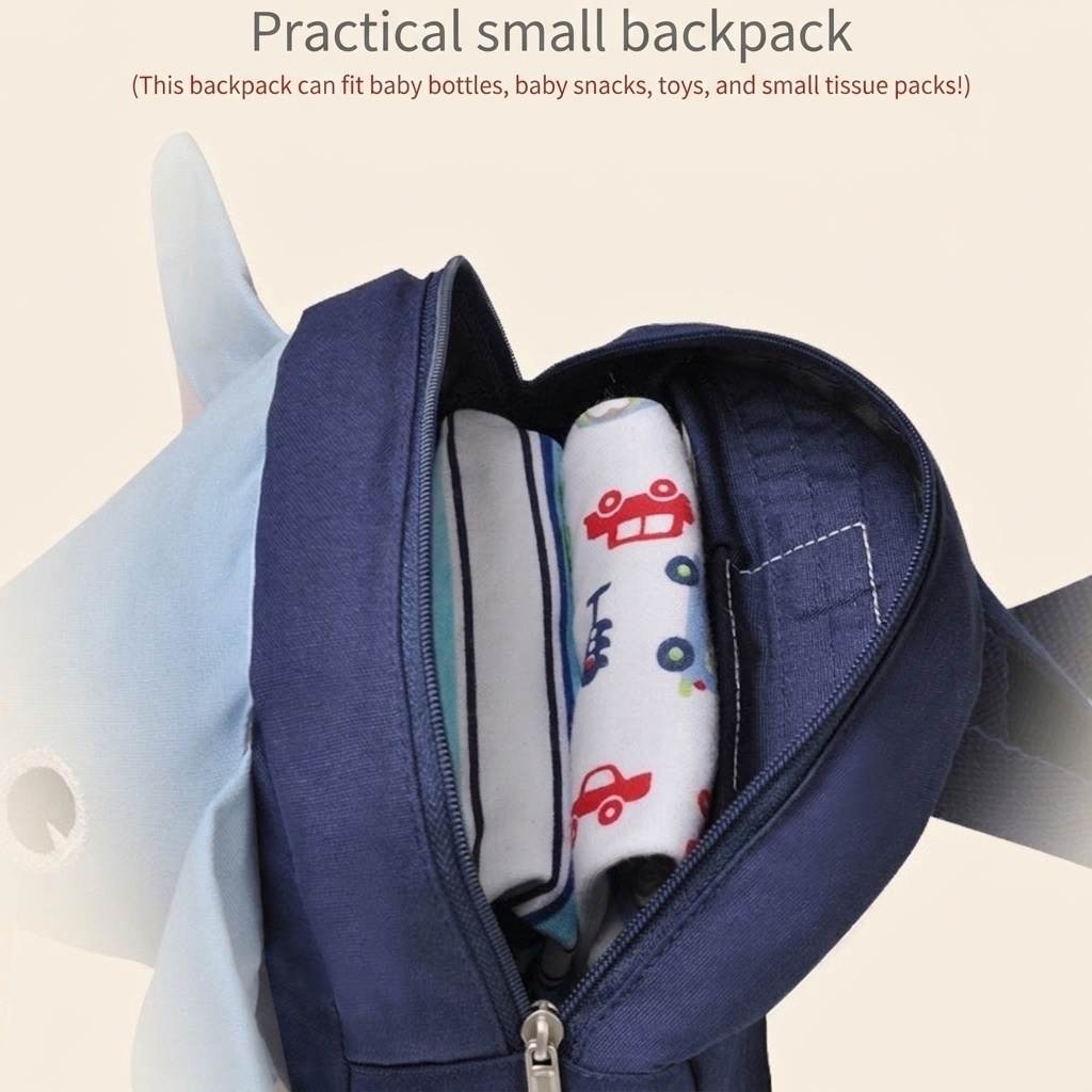 Zainetto di sicurezza per bambini con guinzaglio anti-smarrimento, mini zainetto a forma di elefante con imbracatura di sicurezza e cinghia pettorale per bambini e bambine.