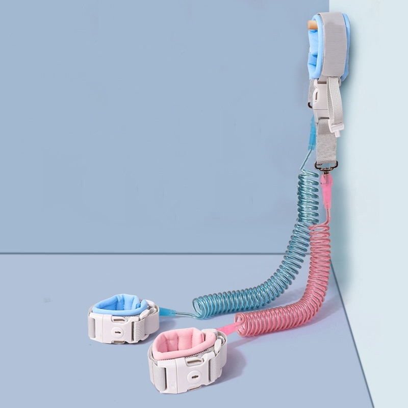 Guinzaglio da polso anti-smarrimento per bambini, cintura di sicurezza per passeggiate con chiusura a chiave e snodo girevole a 360° per neonati e bambini.