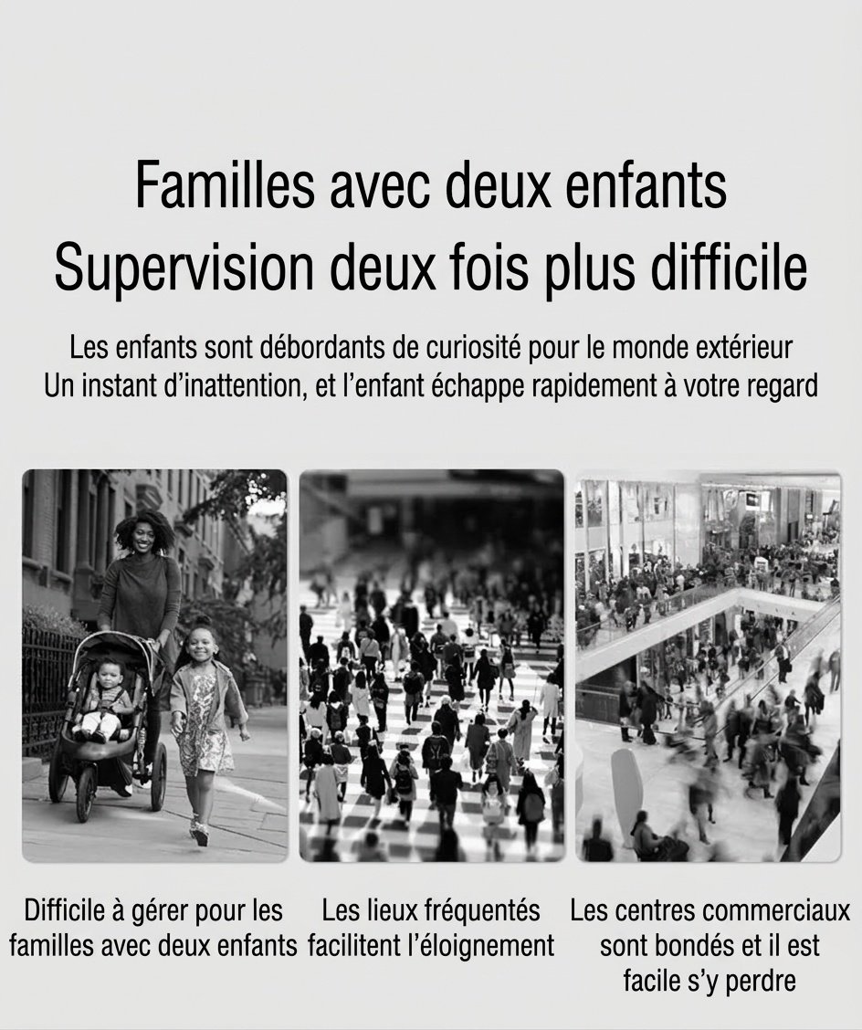 Laisse de sécurité anti-perte pour enfant, avec bracelet de maintien et verrou à clé, pivotant à 360°, idéale pour les tout-petits et les enfants.