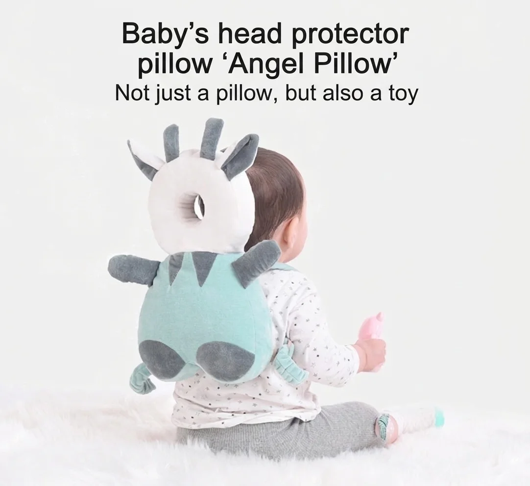 Mochila protectora para la cabeza del bebé, almohadilla protectora anticaídas para la cabeza del bebé con correa de seguridad y correas ajustables para gatear y caminar.