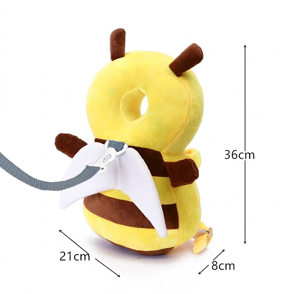 Mochila protectora para la cabeza del bebé, almohadilla protectora anticaídas para la cabeza del bebé con correa de seguridad y correas ajustables para gatear y caminar.