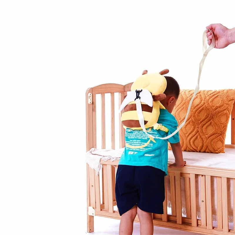 Mochila protectora para la cabeza del bebé, almohadilla protectora anticaídas para la cabeza del bebé con correa de seguridad y correas ajustables para gatear y caminar.
