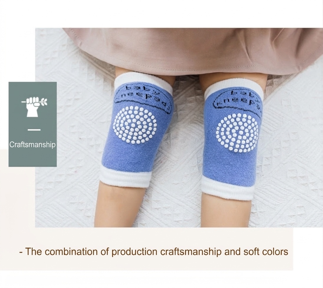 Rodilleras para bebés que gatean, protectores de rodilla elásticos y transpirables con agarre de silicona antideslizante para bebés que gatean y caminan.