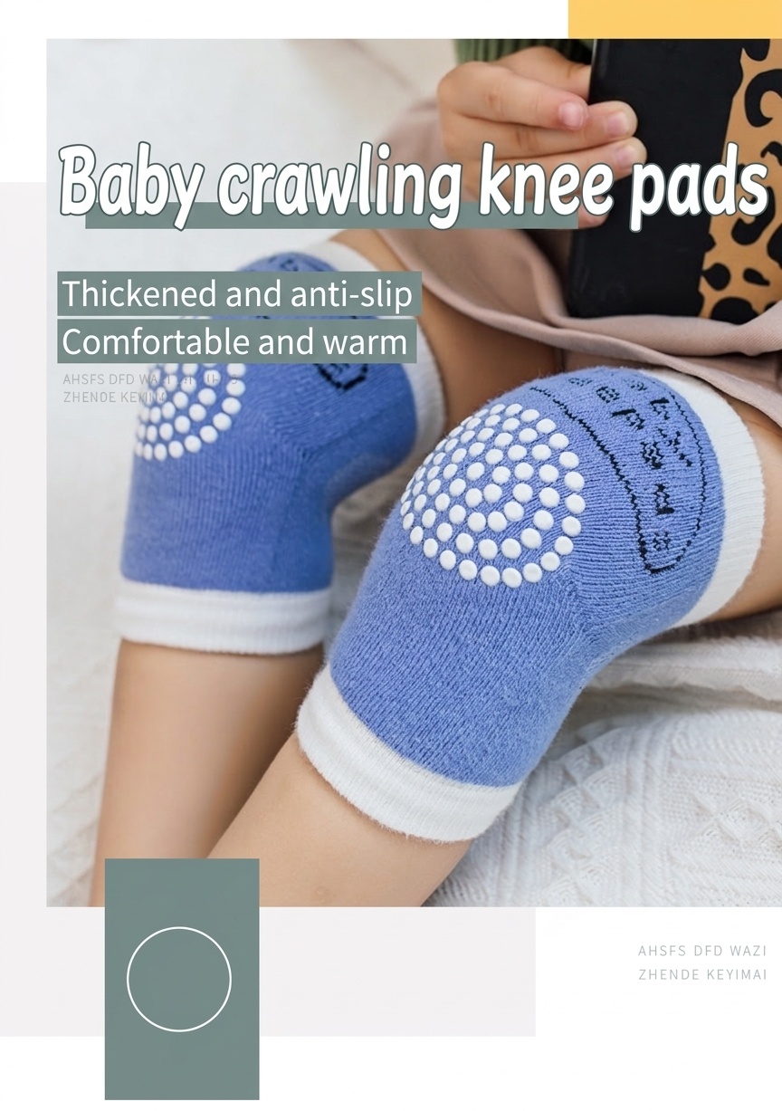 Rodilleras para bebés que gatean, protectores de rodilla elásticos y transpirables con agarre de silicona antideslizante para bebés que gatean y caminan.
