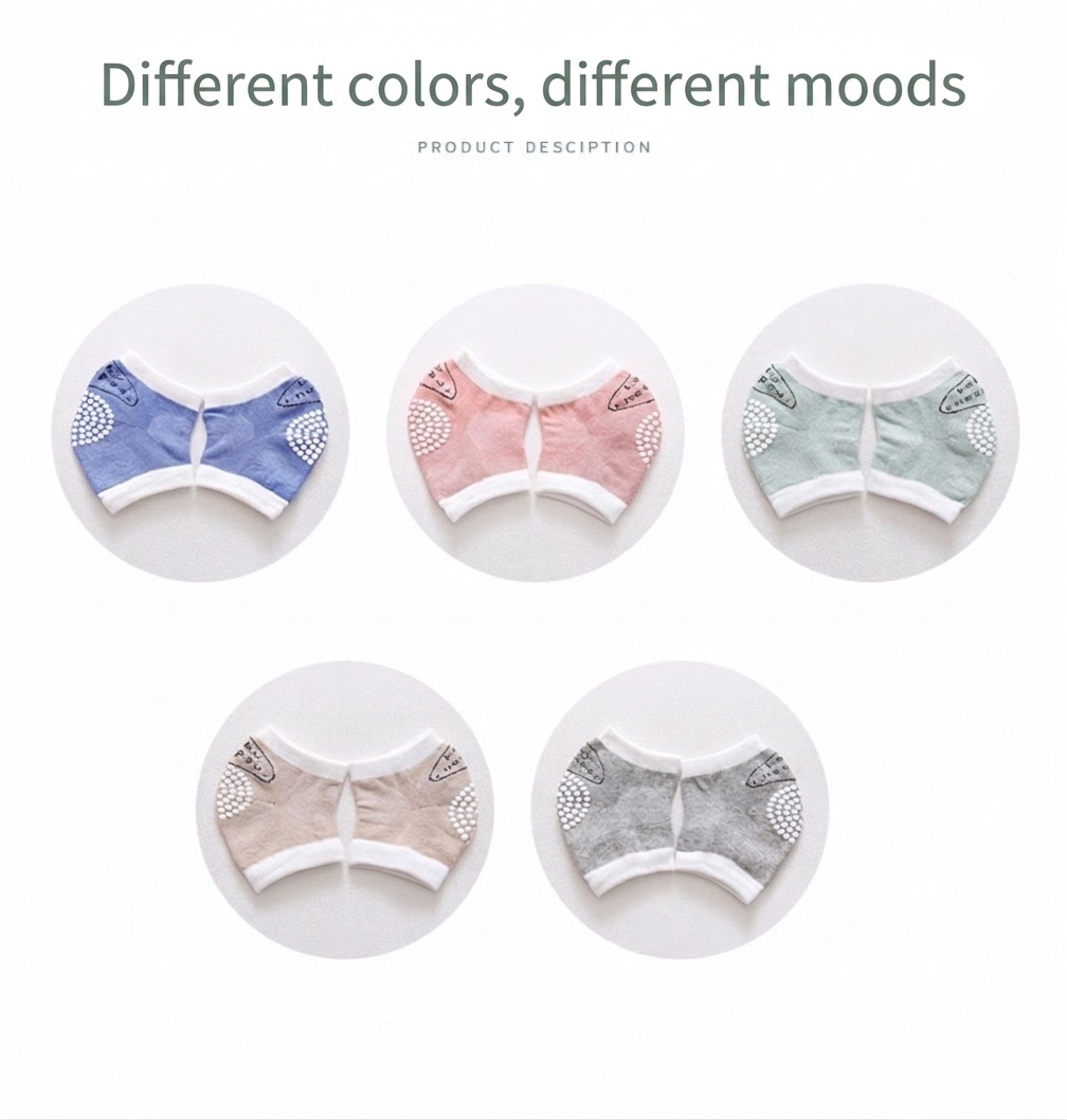 Rodilleras para bebés que gatean, protectores de rodilla elásticos y transpirables con agarre de silicona antideslizante para bebés que gatean y caminan.