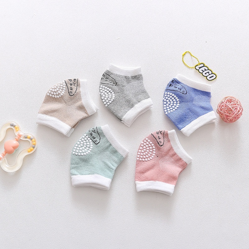 Rodilleras para bebés que gatean, protectores de rodilla elásticos y transpirables con agarre de silicona antideslizante para bebés que gatean y caminan.