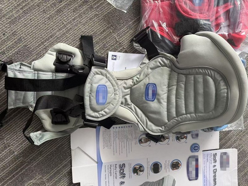 Ergonomic Baby Carrier Wrap Sling, Adjustable Newborn to Toddler Front and Back Carrier with Padded Straps and Breathable Mesh