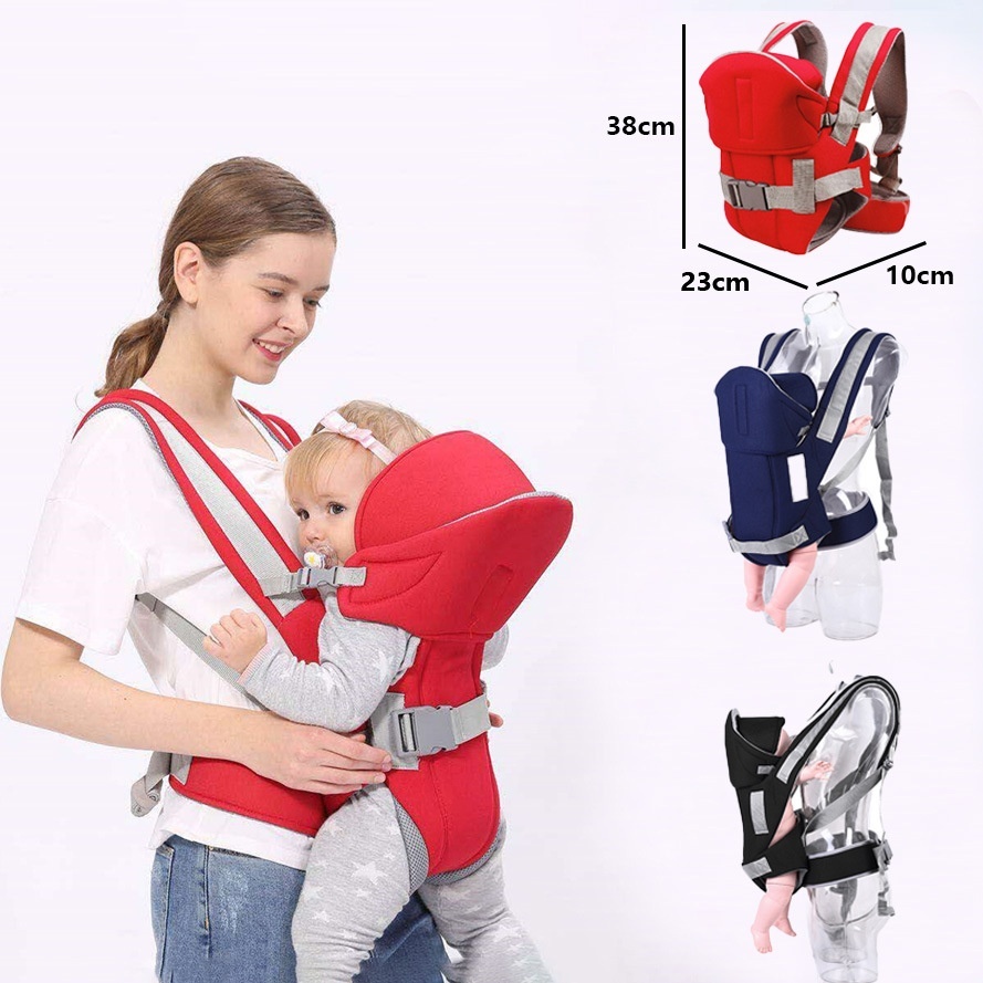 Ergonomic Baby Carrier for Newborns to Toddlers, 4-in-1 Hands-Free Breathable Infant Carrier with Adjustable Waistband and Padded Straps