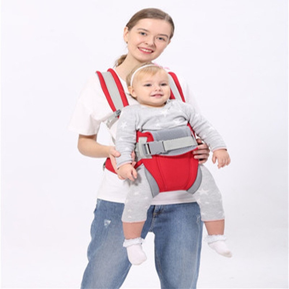 Ergonomic Baby Carrier for Newborns to Toddlers, 4-in-1 Hands-Free Breathable Infant Carrier with Adjustable Waistband and Padded Straps