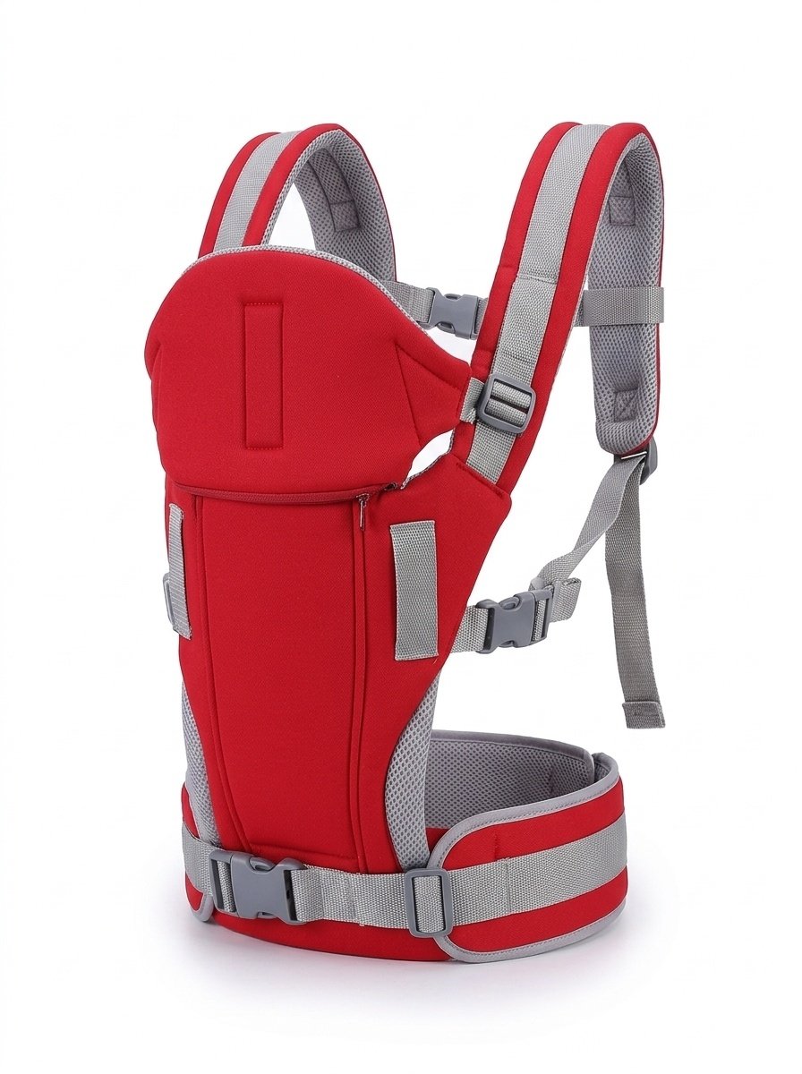 Ergonomic Baby Carrier for Newborns to Toddlers, 4-in-1 Hands-Free Breathable Infant Carrier with Adjustable Waistband and Padded Straps