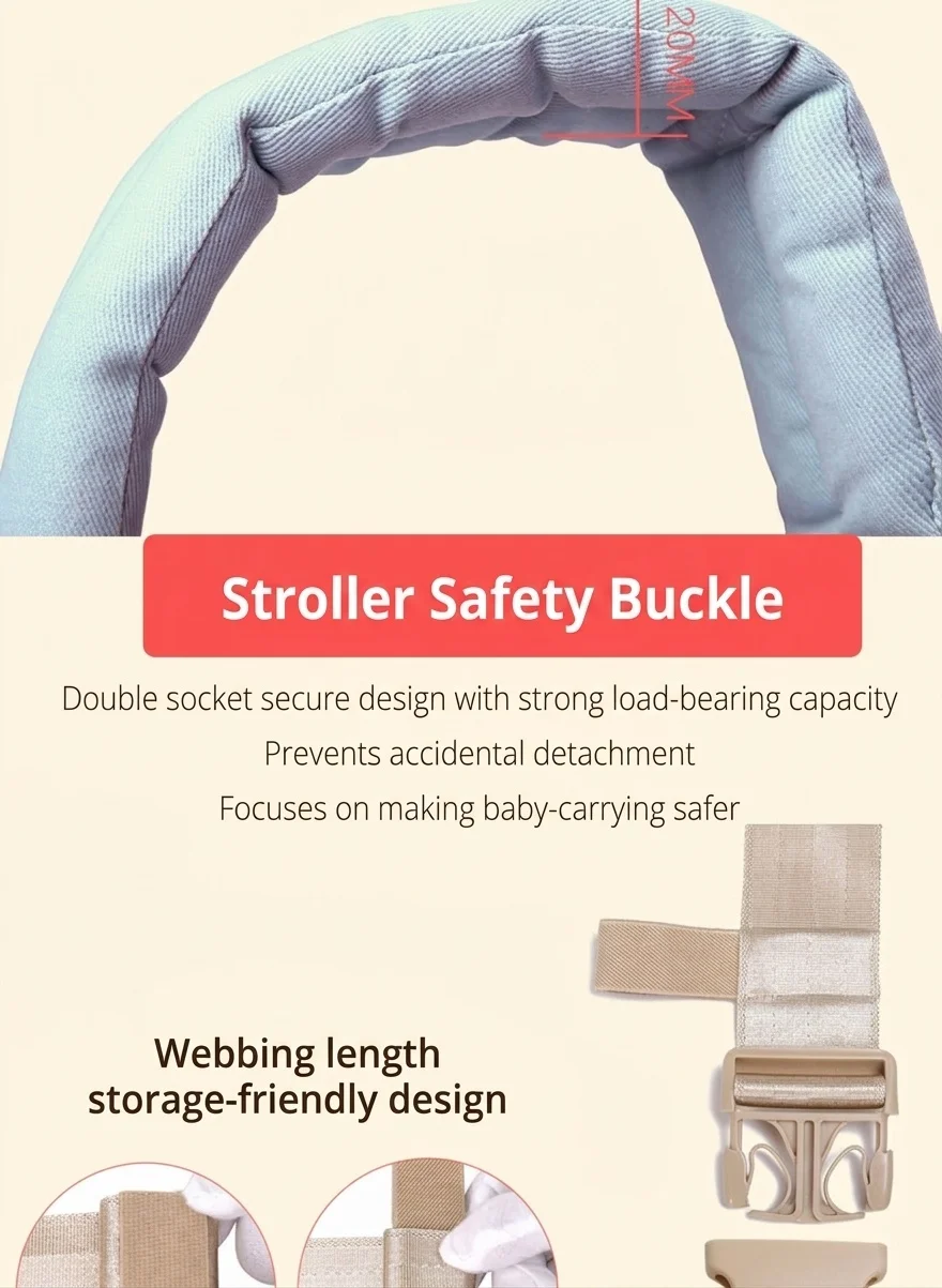 Ergonomic Baby Carrier with Detachable Hip Seat, Multi-Position Infant Carrier with Lumbar Support and Storage Pockets for 0-36 Months