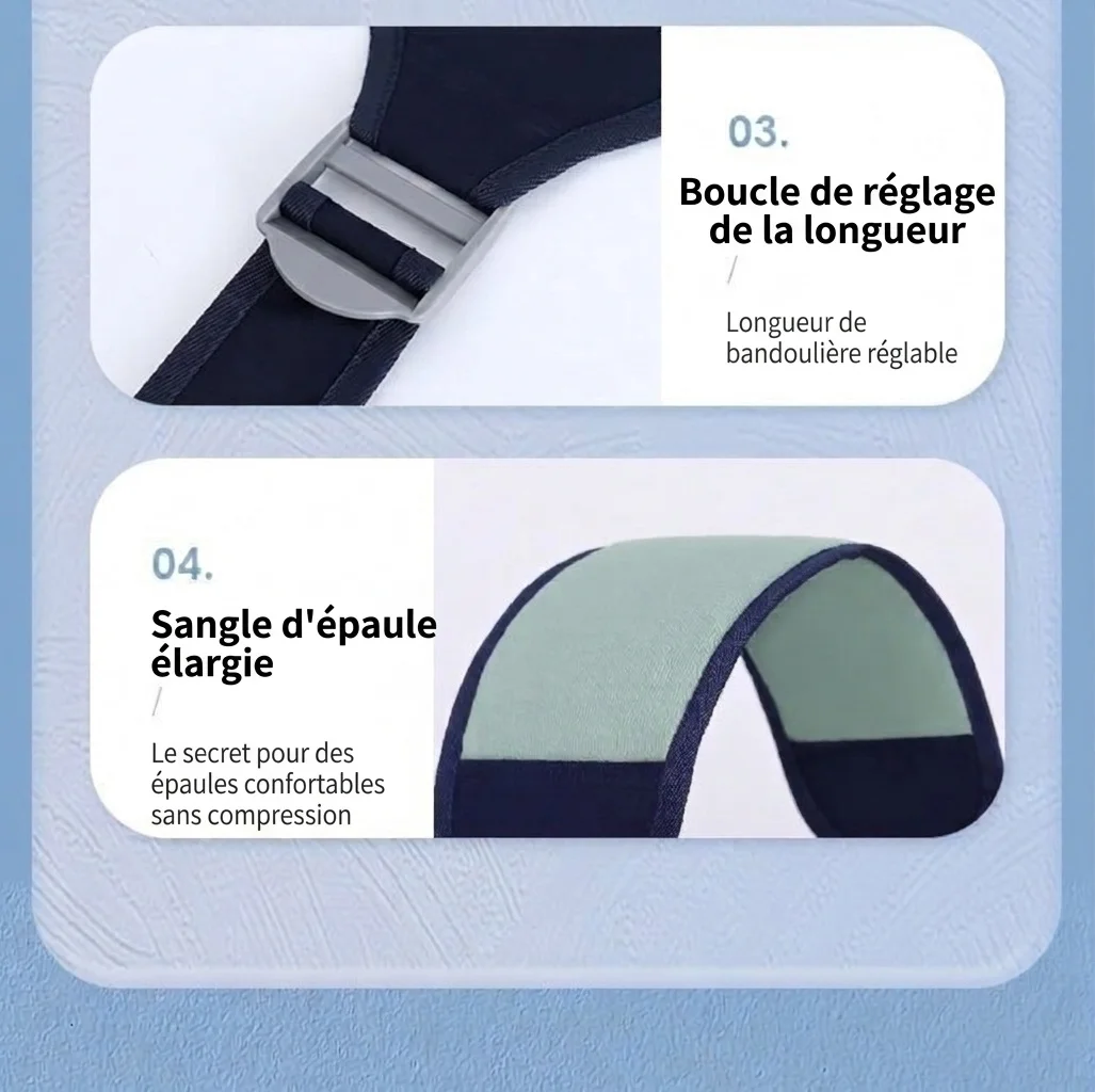 Écharpe de portage respirante pour bébé, emmaillotage mains libres ajustable avec boucle de sécurité pour nouveau-nés et nourrissons