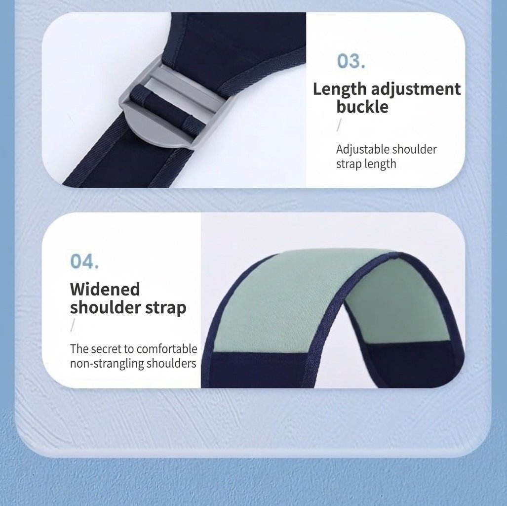 Breathable Baby Carrier Sling Wrap, Adjustable Hands-Free Infant Swaddle Wrap with Safety Buckle for Newborns and Infants