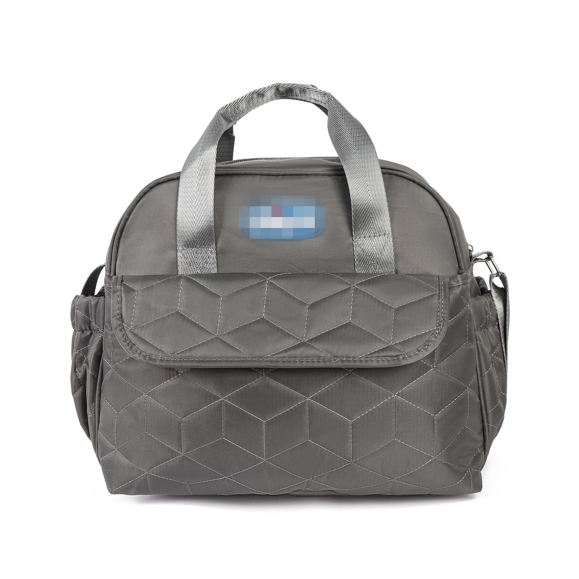 Set di 5 pezzi composto da borsa fasciatoio trapuntata, borsa da viaggio impermeabile con molteplici tasche, fasciatoio, borsa termica per biberon e sacchetto per alimenti.