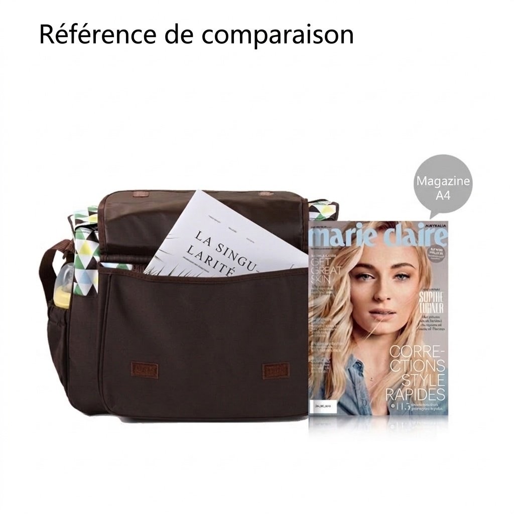 Ensemble de 5 pièces pour bébé avec sac à langer à motifs d'animaux, sac fourre-tout de maternité multi-poches avec matelas à langer, sac pour biberon et pochette repas