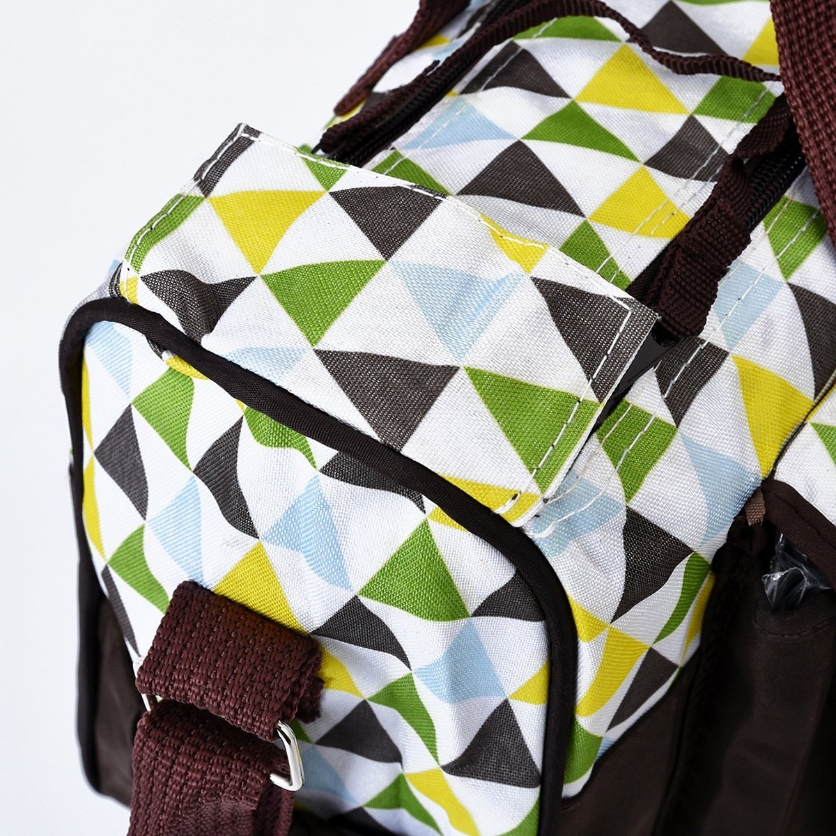 Set di 5 pezzi con borsa fasciatoio per neonati a tema animali dei cartoni animati, borsa premaman multi-tasche con fasciatoio, borsa per biberon e marsupio.