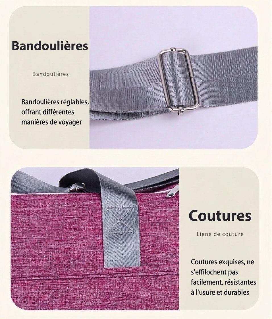Ensemble sac à langer à motif arc-en-ciel, sac de voyage multifonction avec matelas à langer portable, étui chauffe-biberon et pochette de rangement