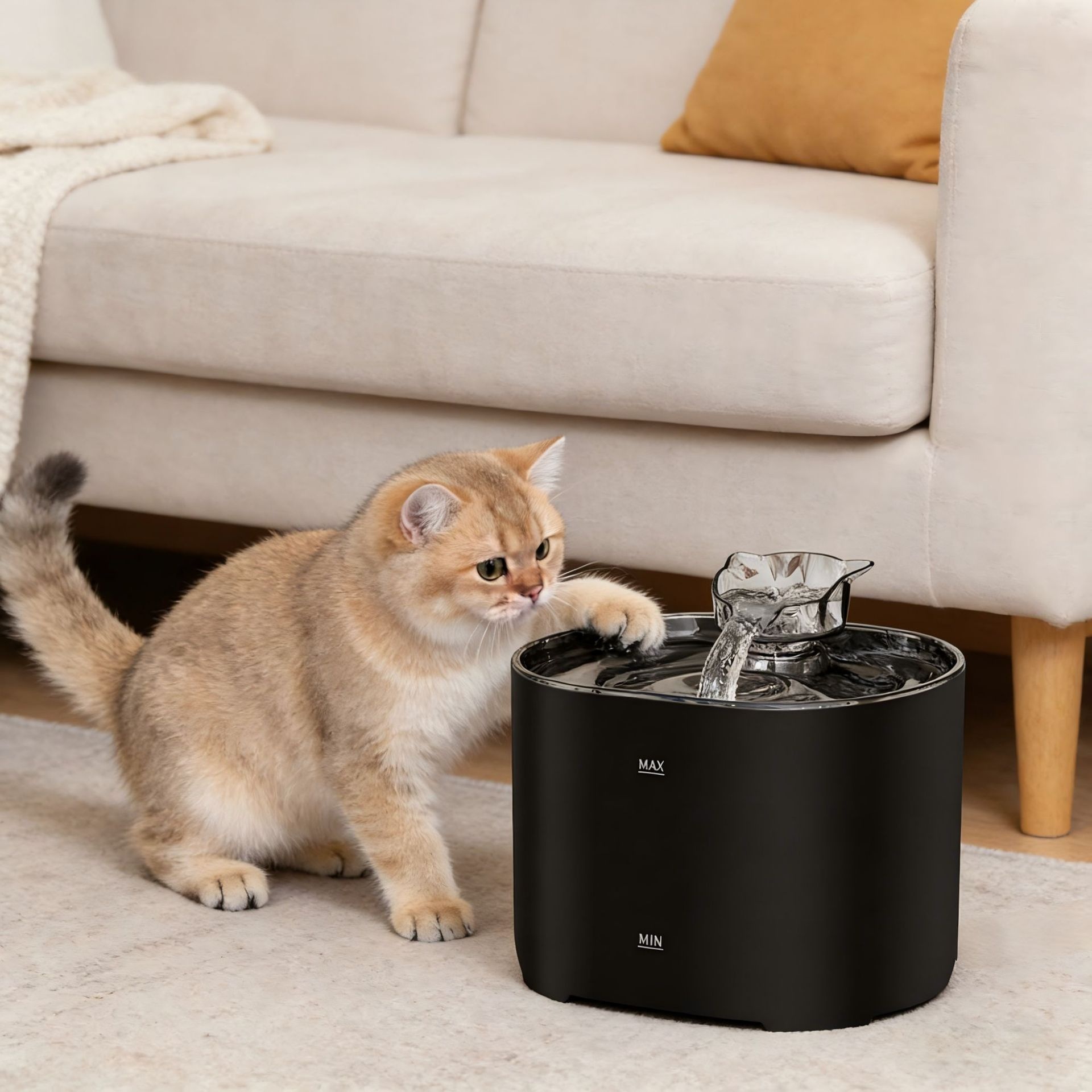 Automatic Pet Water Fountain for Cats & Dogs - Filtered & Quiet - Model#FT666