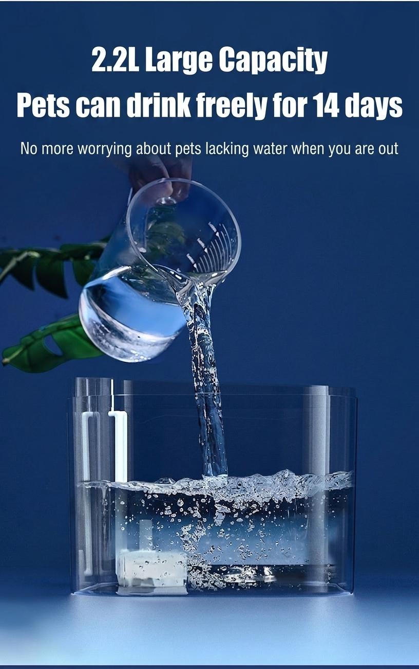 Automatic Pet Water Fountain for Cats & Dogs - Filtered & Quiet - Model#FT666