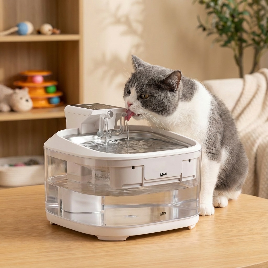 Pet Water Fountain Wireless Smart Cat Dog Dispenser - Model#FT999