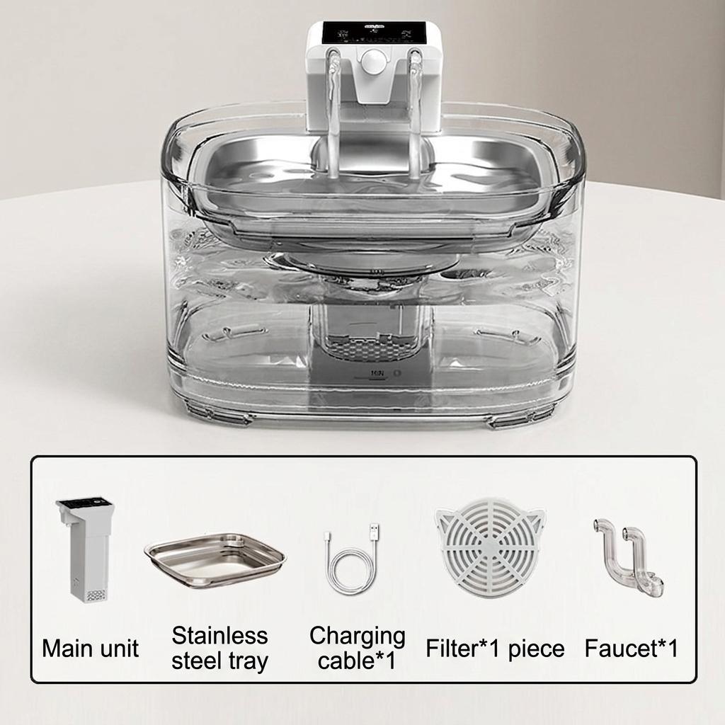 Pet Water Fountain Wireless Smart Cat Dog Dispenser - Model#FT999