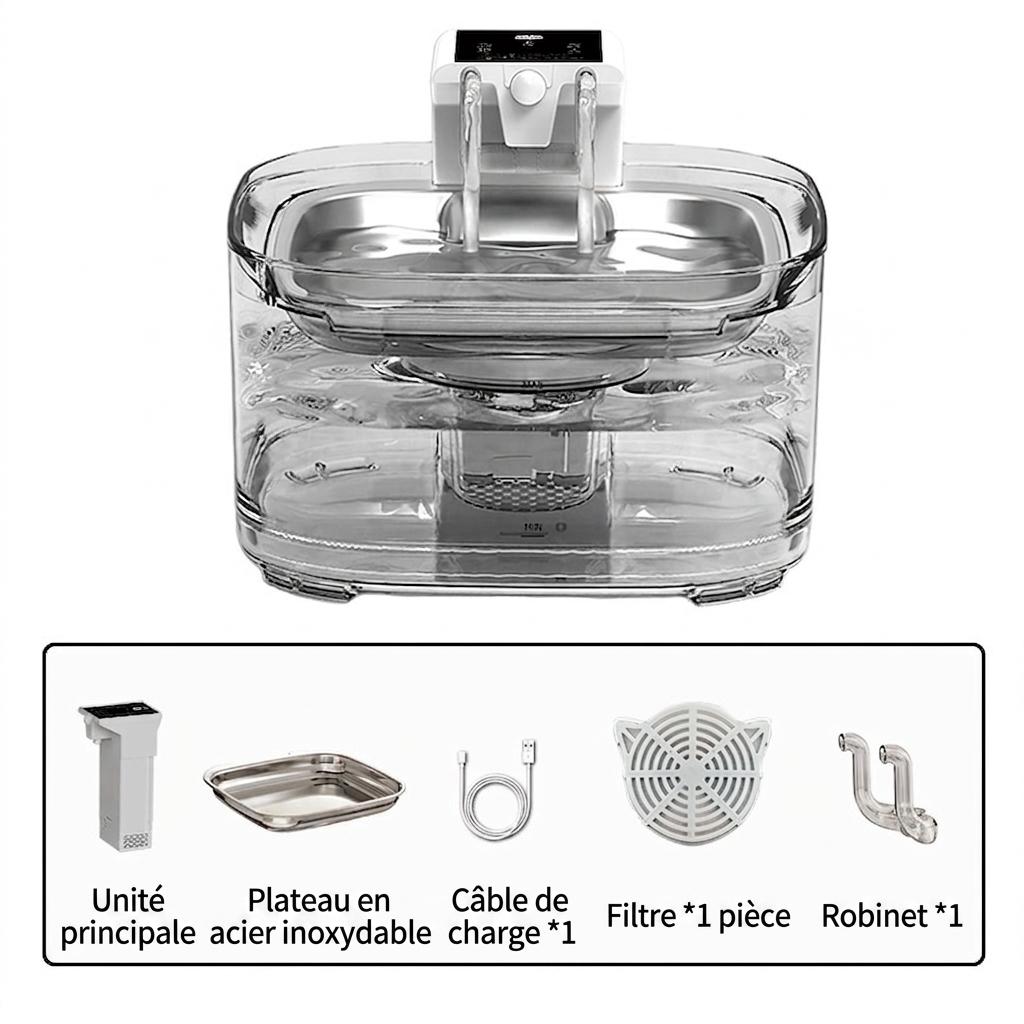 Pet Water Fountain Wireless Smart Cat Dog Dispenser - Model#FT999