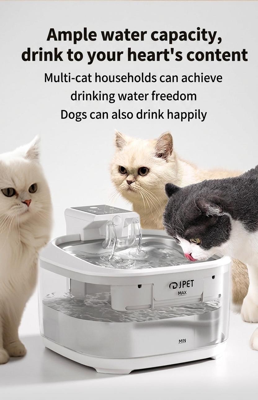 Pet Water Fountain Wireless Smart Cat Dog Dispenser - Model#FT999