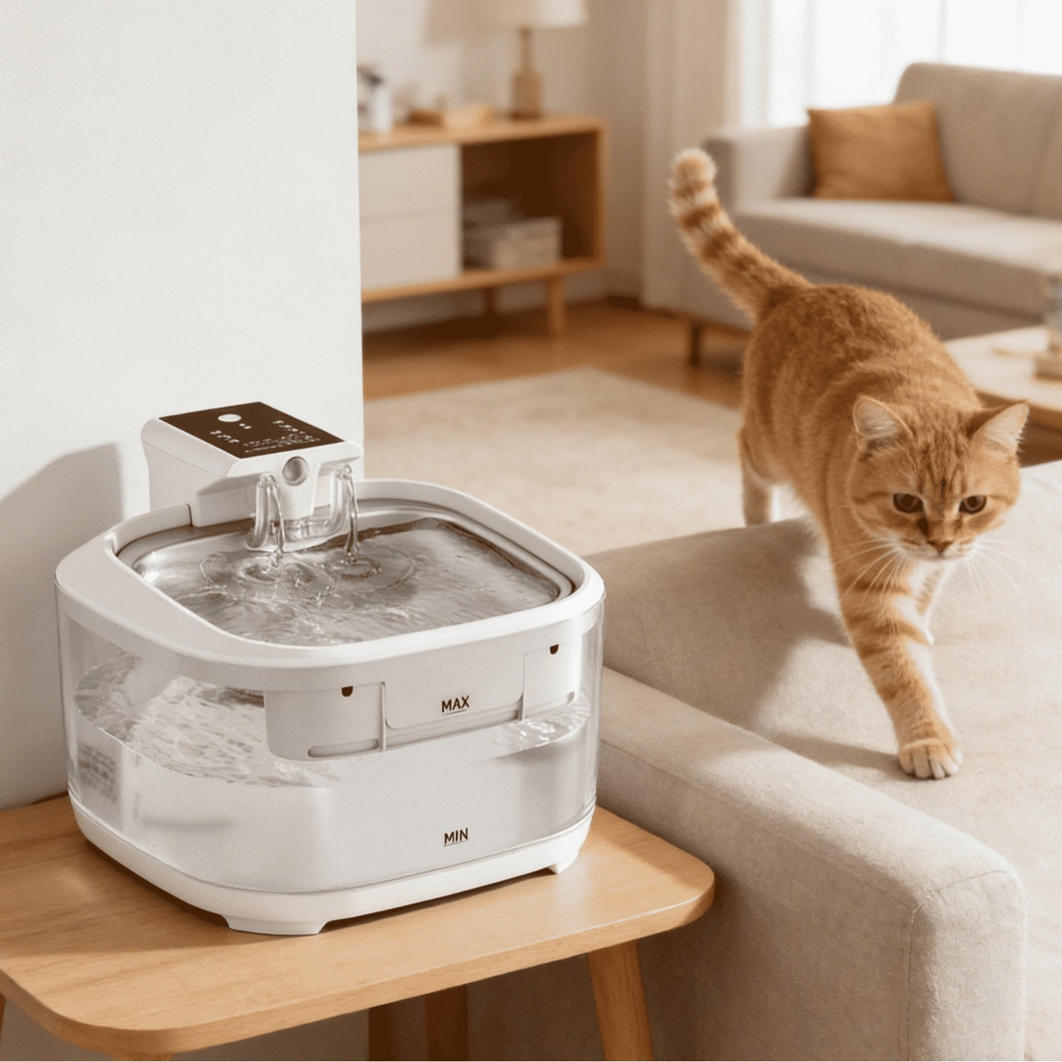 Pet Water Fountain Wireless Smart Cat Dog Dispenser - Model#FT999