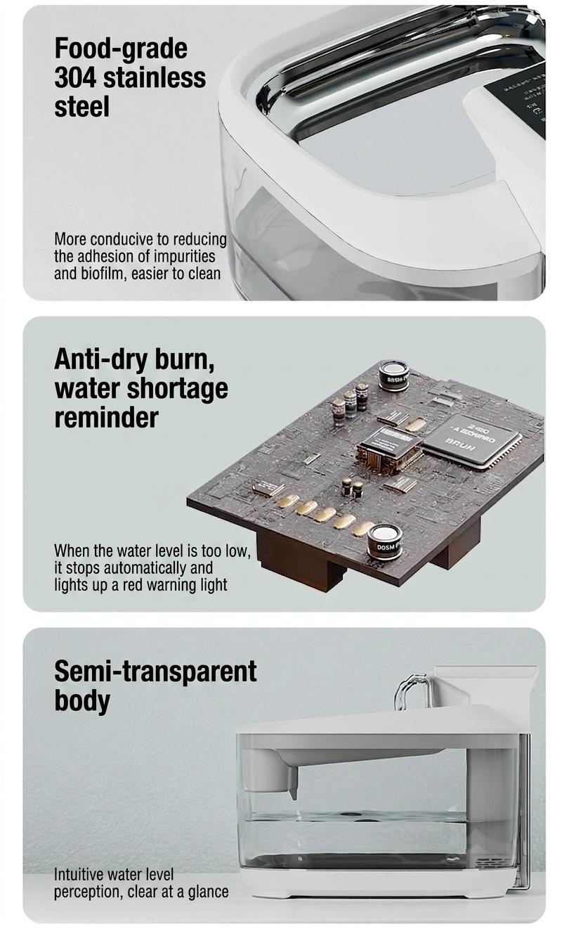 Pet Water Fountain Wireless Smart Cat Dog Dispenser - Model#FT999