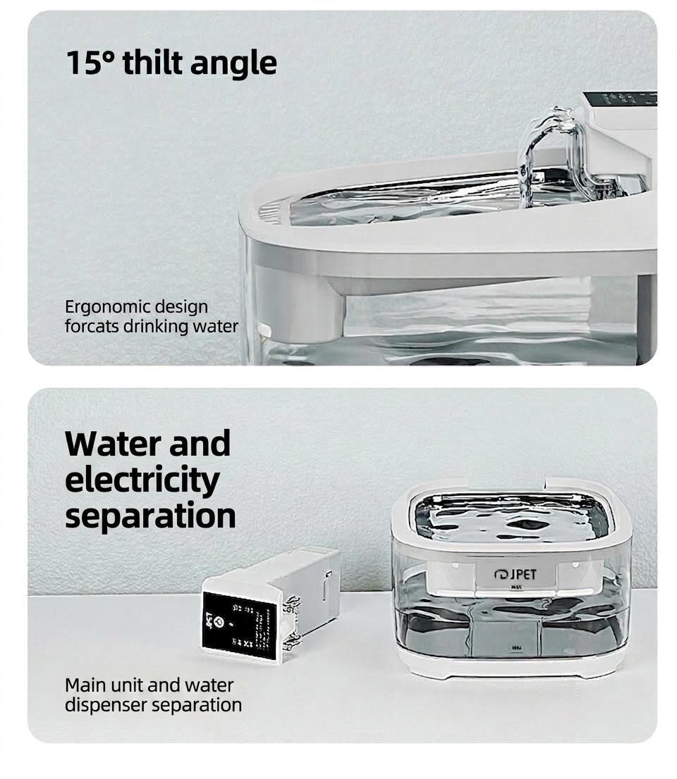 Pet Water Fountain Wireless Smart Cat Dog Dispenser - Model#FT999