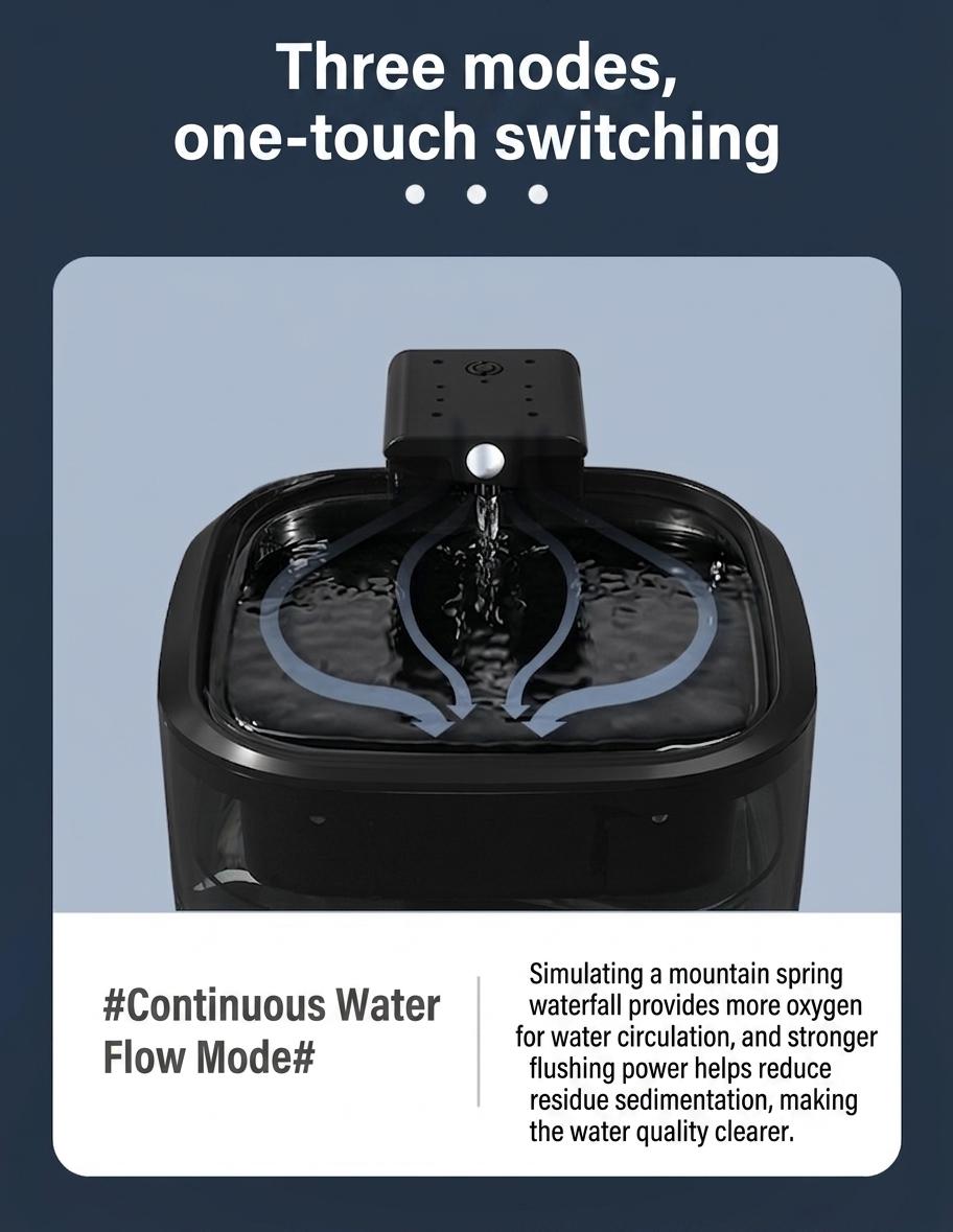 Pet Water Fountain Wireless Smart Cat Dog Dispenser - Model#FT999