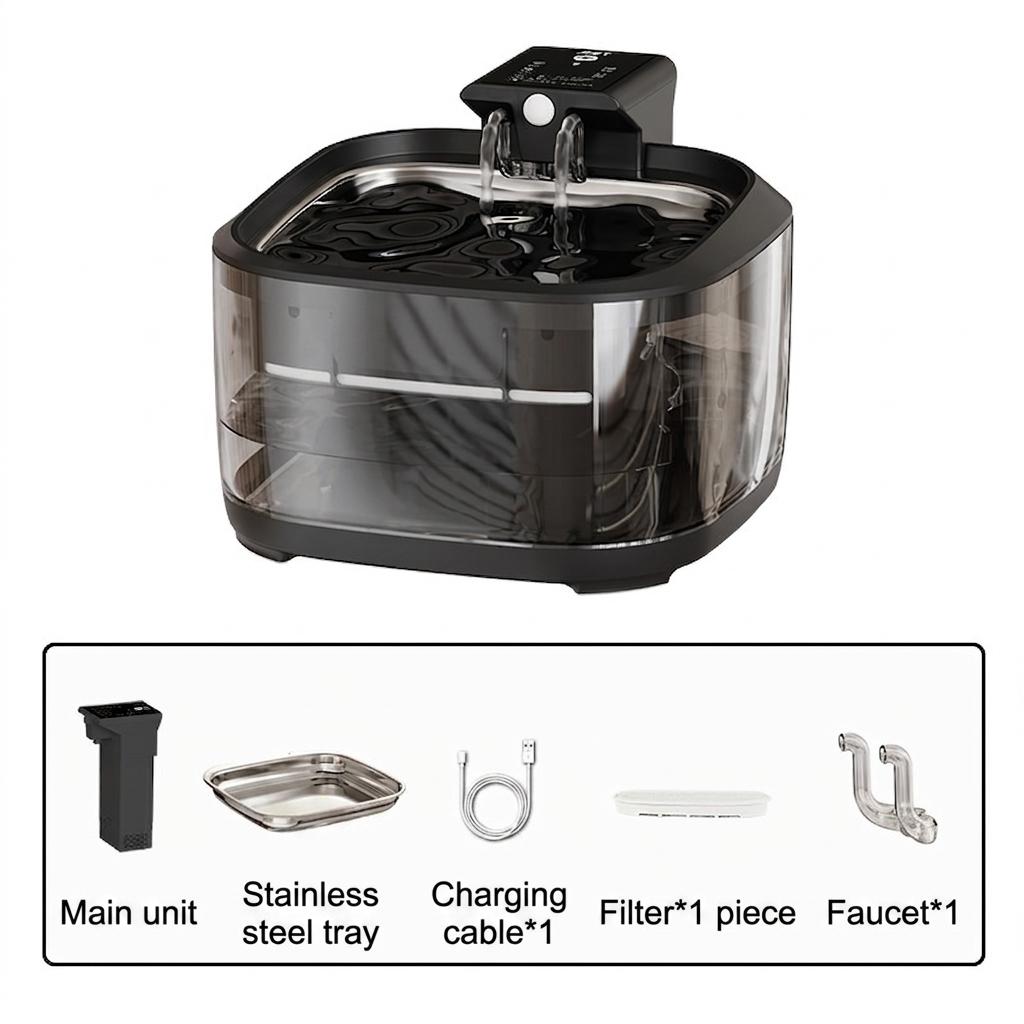 Pet Water Fountain Wireless Smart Cat Dog Dispenser - Model#FT999